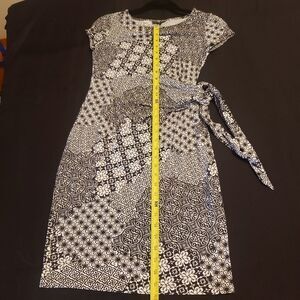 LAFAYETTE 148 Cap Sleeve Midi Wrap Style Dress